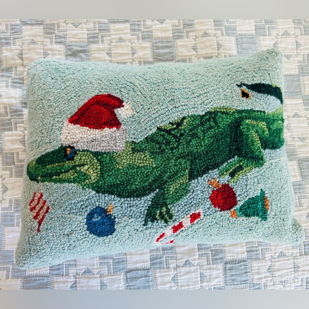 Needlepoint Christmas pillow